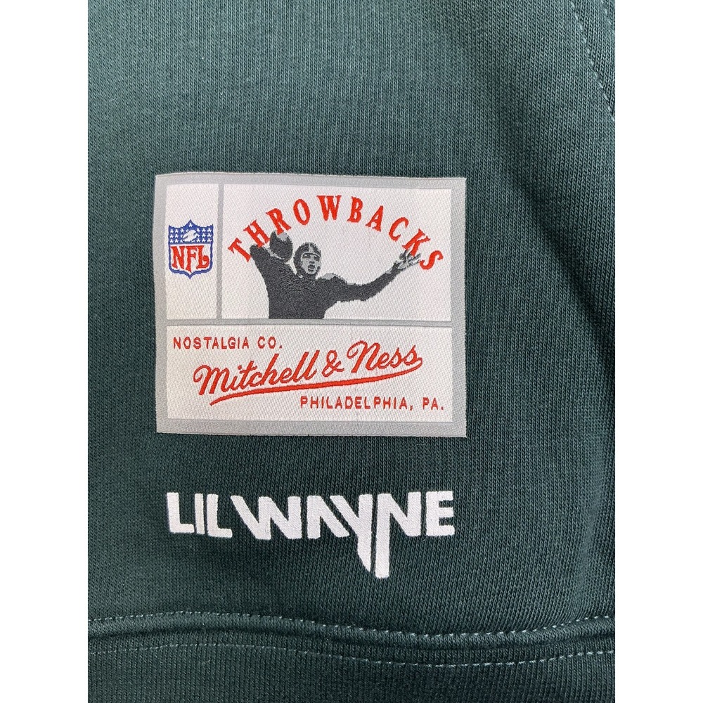 Mitchell & Ness Lil Wayne Packers Hoodie Green Bay NFL Throwback Mens XL - Picture 13 of 16